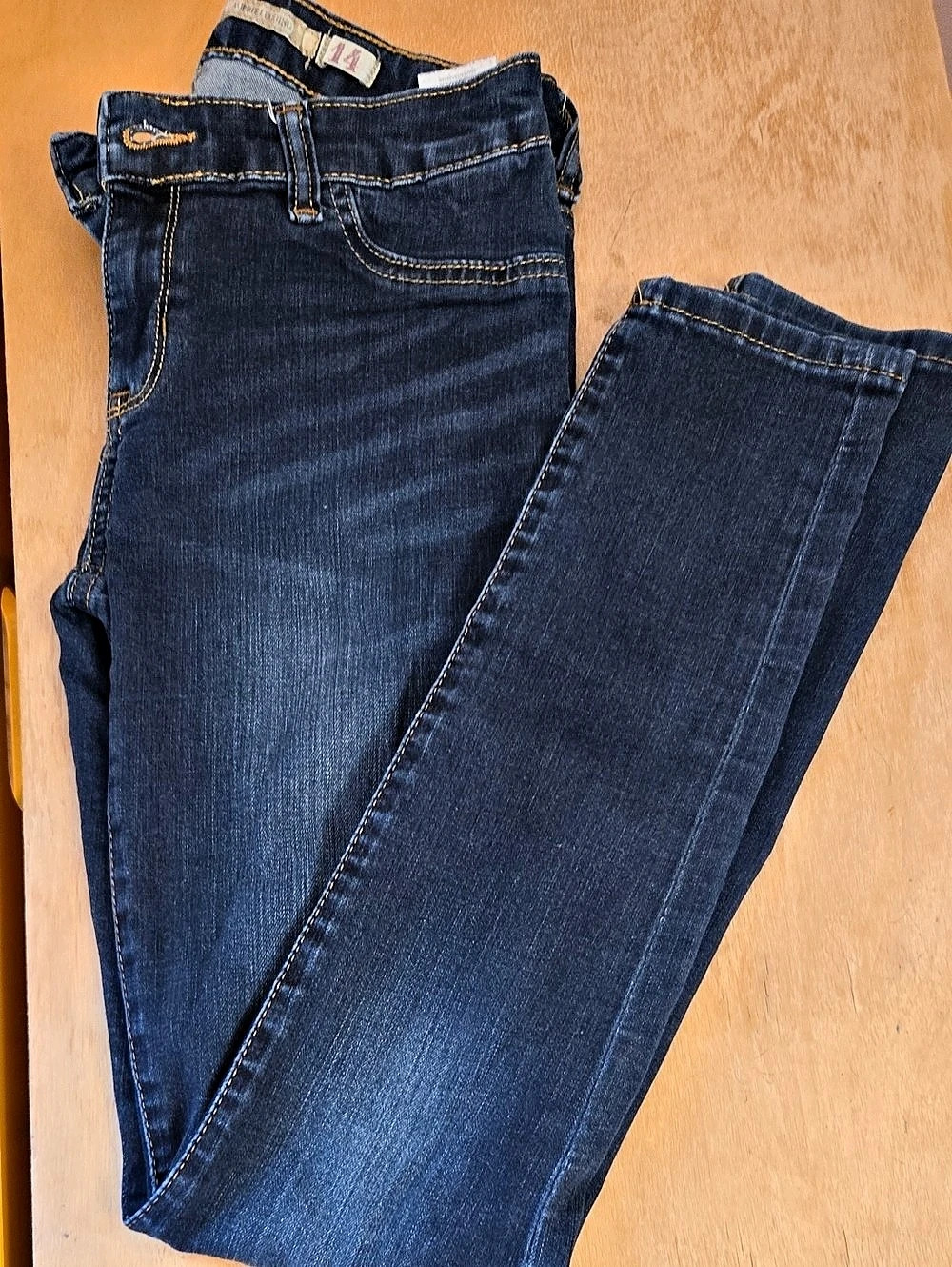 Polo Ralph Lauren Aubrey Skinny Jeans Girl's 14 Dark Blue